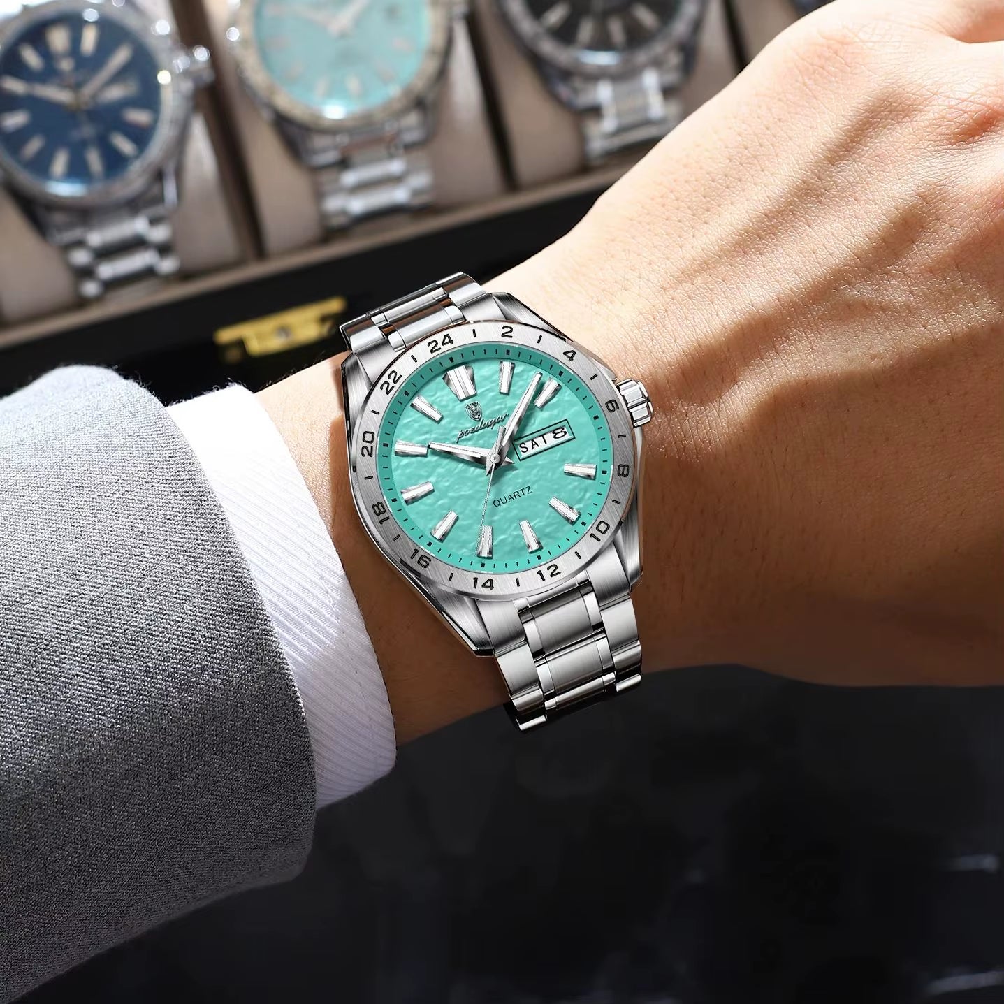 High Quality Luxury Watch for Men Waterproof Luminous Man Wristwatch Fashion Date Week Quartz Casual Men'S Watches Male