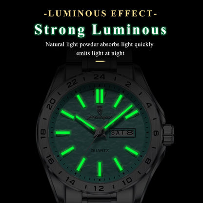 High Quality Luxury Watch for Men Waterproof Luminous Man Wristwatch Fashion Date Week Quartz Casual Men'S Watches Male