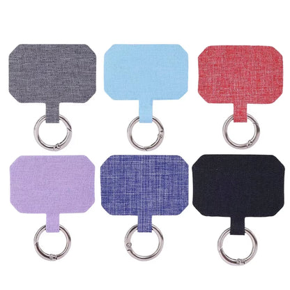 Sturdy Cloth Mobile Phone Lanyard Straps Tether Tabs Gasket Anti-Lost Safety Lanyard Cards with Metal Ring for Iphone Samsung