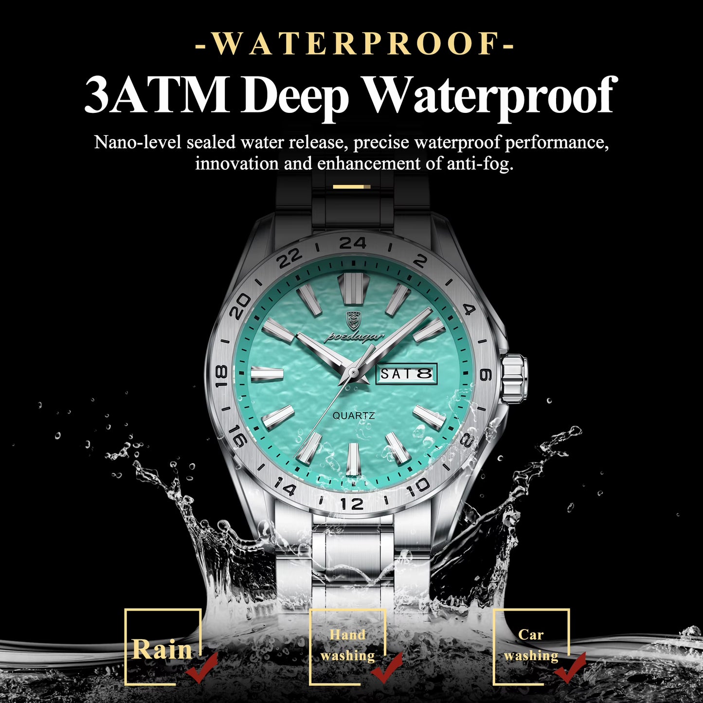 High Quality Luxury Watch for Men Waterproof Luminous Man Wristwatch Fashion Date Week Quartz Casual Men'S Watches Male