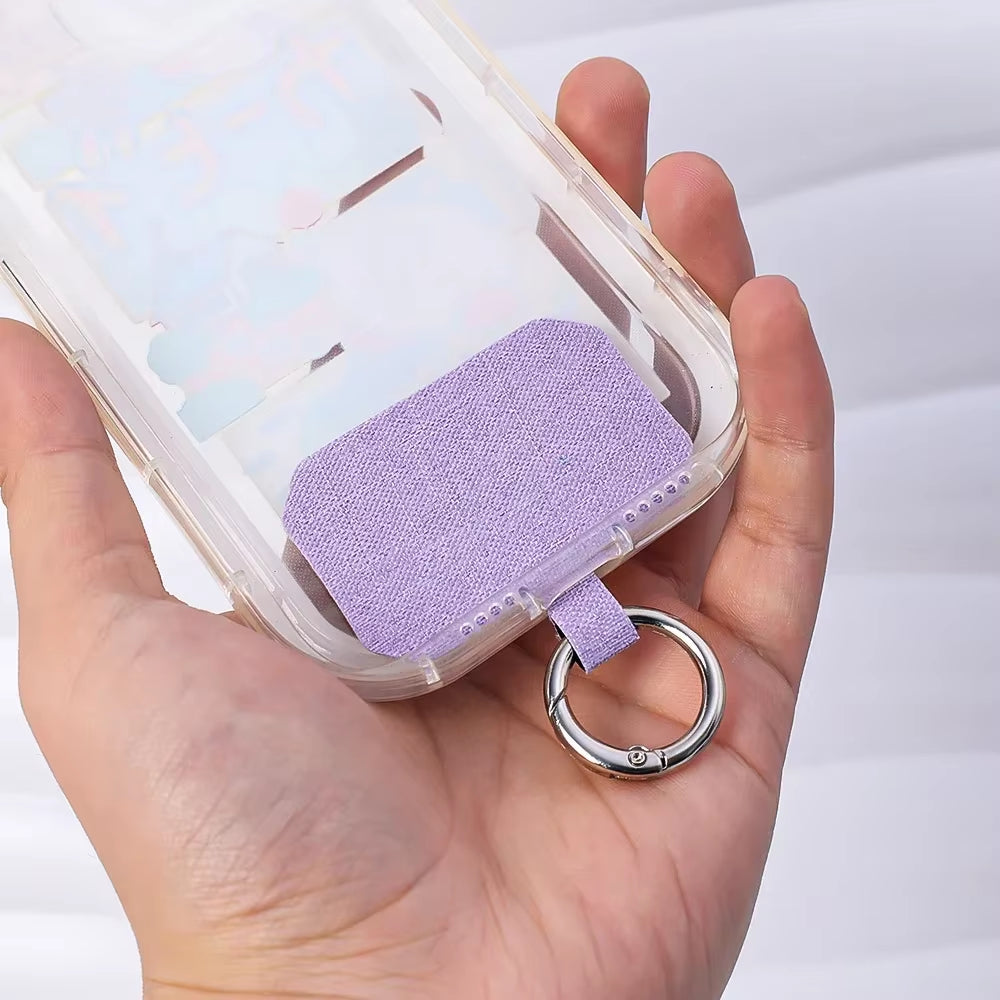 Sturdy Cloth Mobile Phone Lanyard Straps Tether Tabs Gasket Anti-Lost Safety Lanyard Cards with Metal Ring for Iphone Samsung