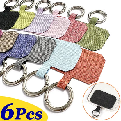 Sturdy Cloth Mobile Phone Lanyard Straps Tether Tabs Gasket Anti-Lost Safety Lanyard Cards with Metal Ring for Iphone Samsung